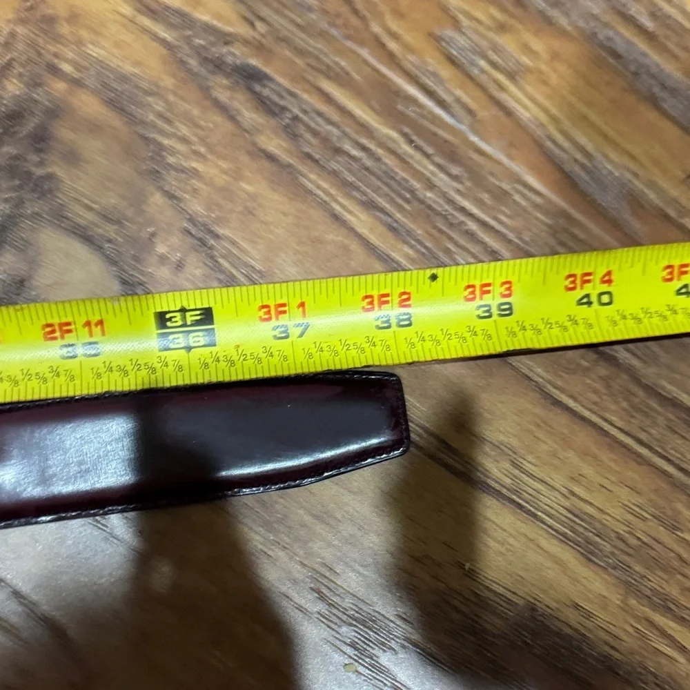 Elegant brown vegan Leather Belt for Men - Picture 4 of 4